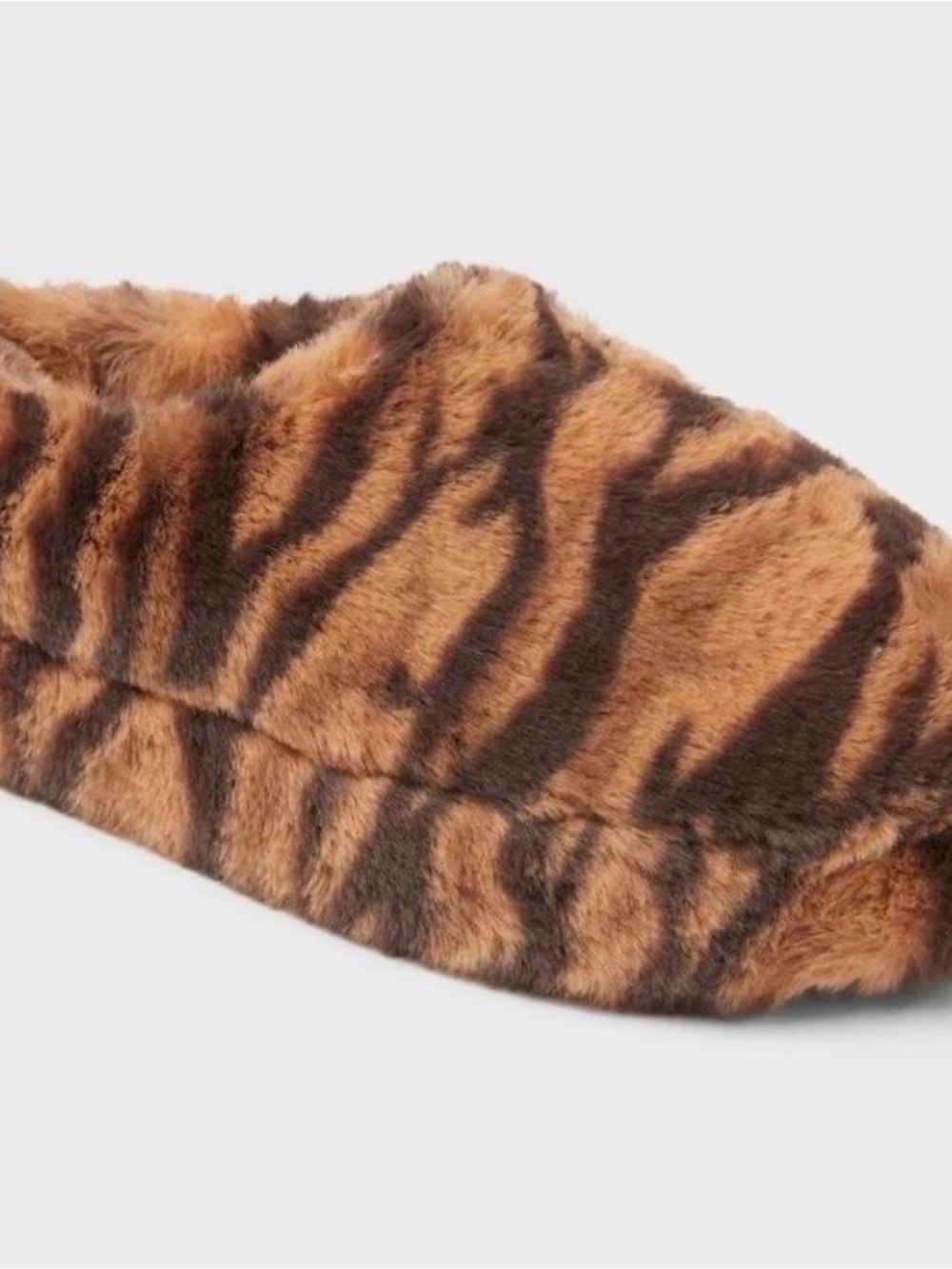 Auden Tiger Print Slipper - Brown/Black Size 7